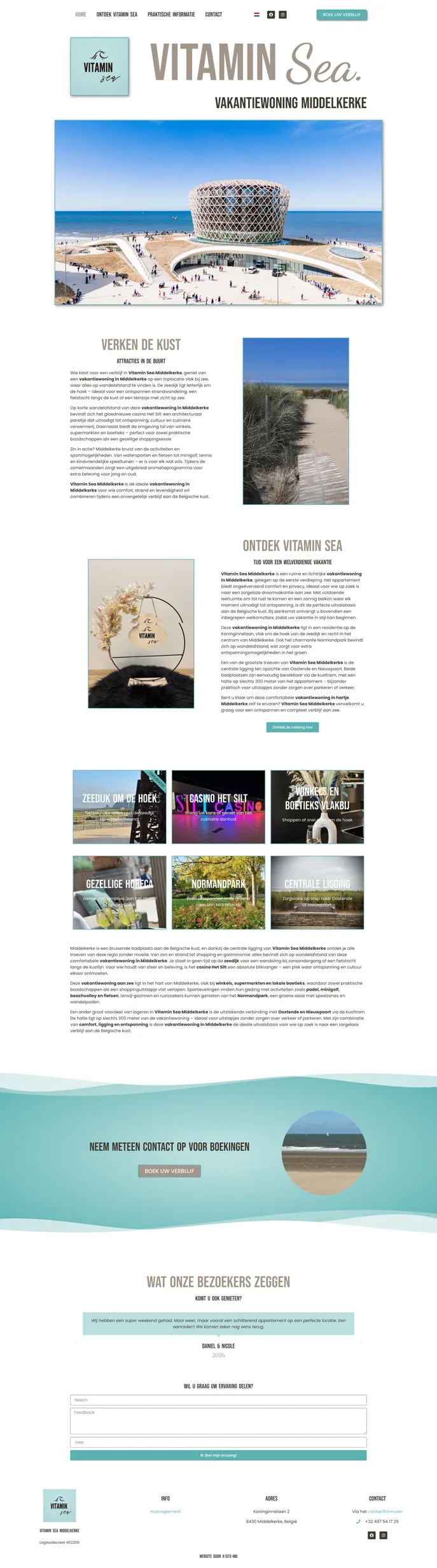 Volledige startpagina van Vitamin Sea